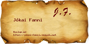 Jókai Fanni névjegykártya